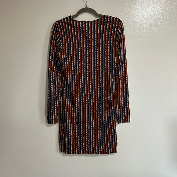 Diane von Furstenberg Haydyn Rickrack Khaki Midnight Sheath Dress, NWT, Sz 6 - Picture 10 of 14